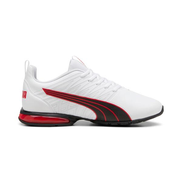 PUMA Voltaic Evo Fast Men's Running Shoes in White/Black/For All Time Red Product Image