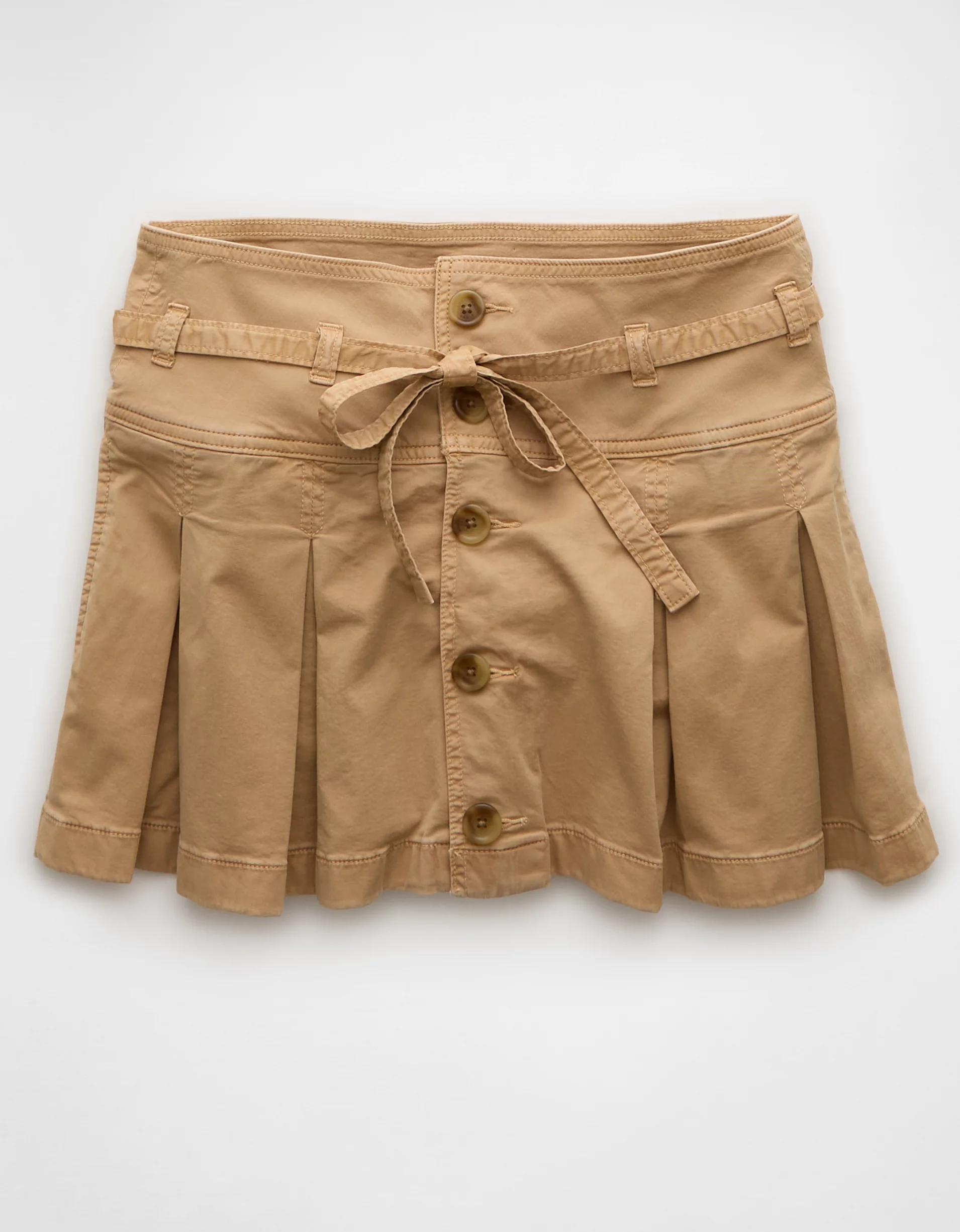 AE Stretch Low-Rise Pleated Mini Skort Product Image