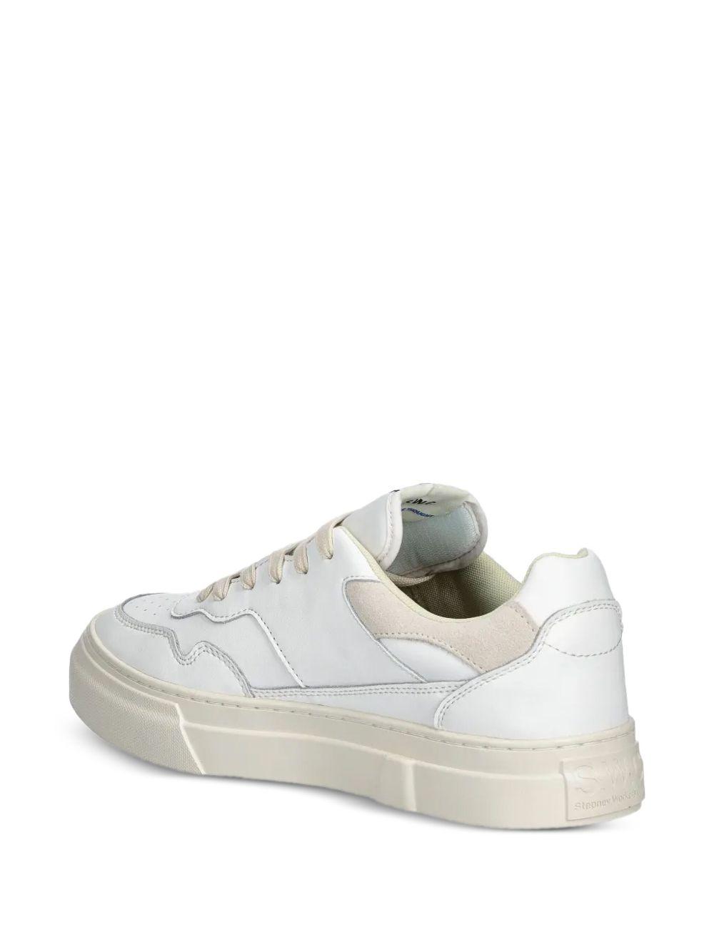 leather lace-up sneakers Product Image