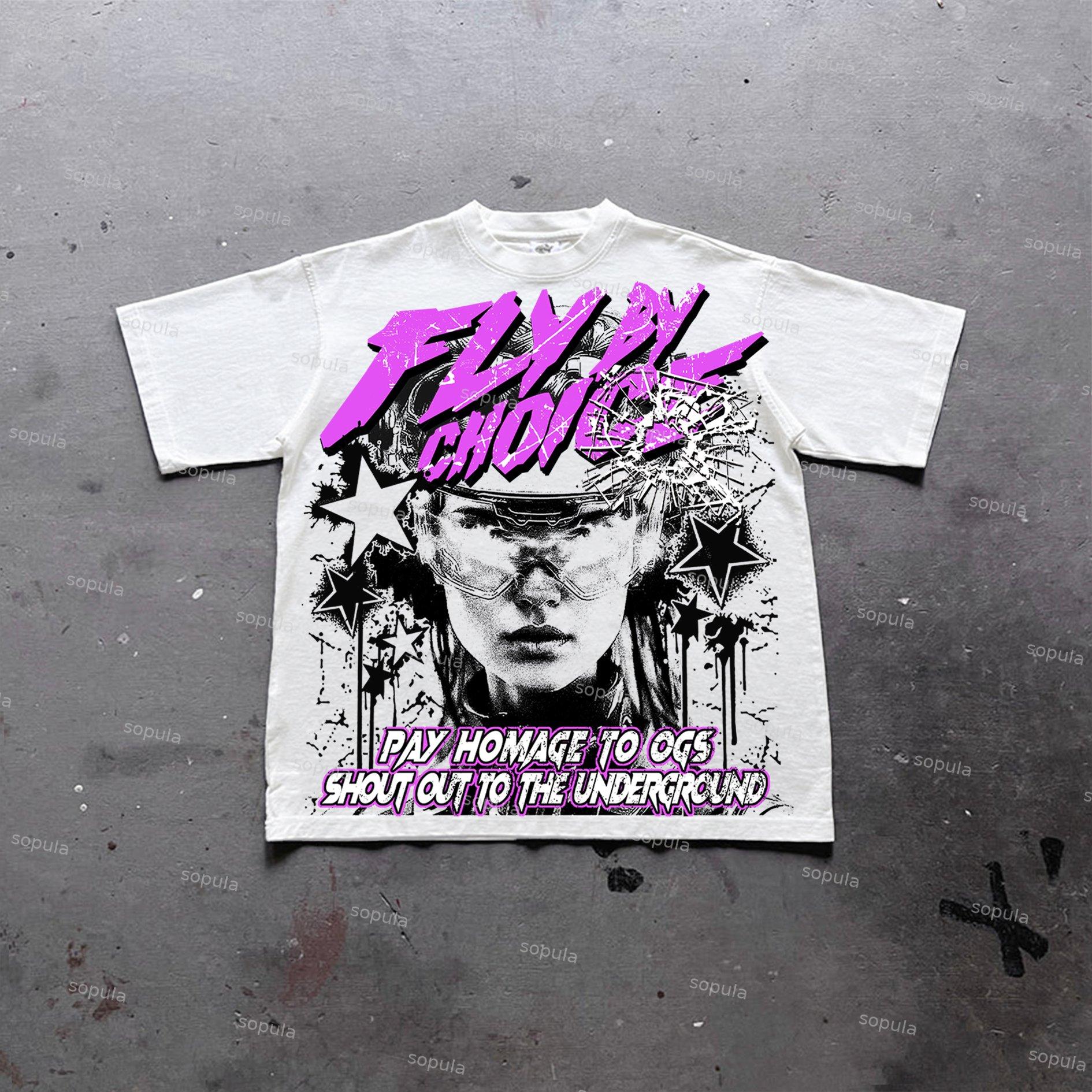 Sopula Fly By Choice Graphic Print Cotton T-Shirt Product Image