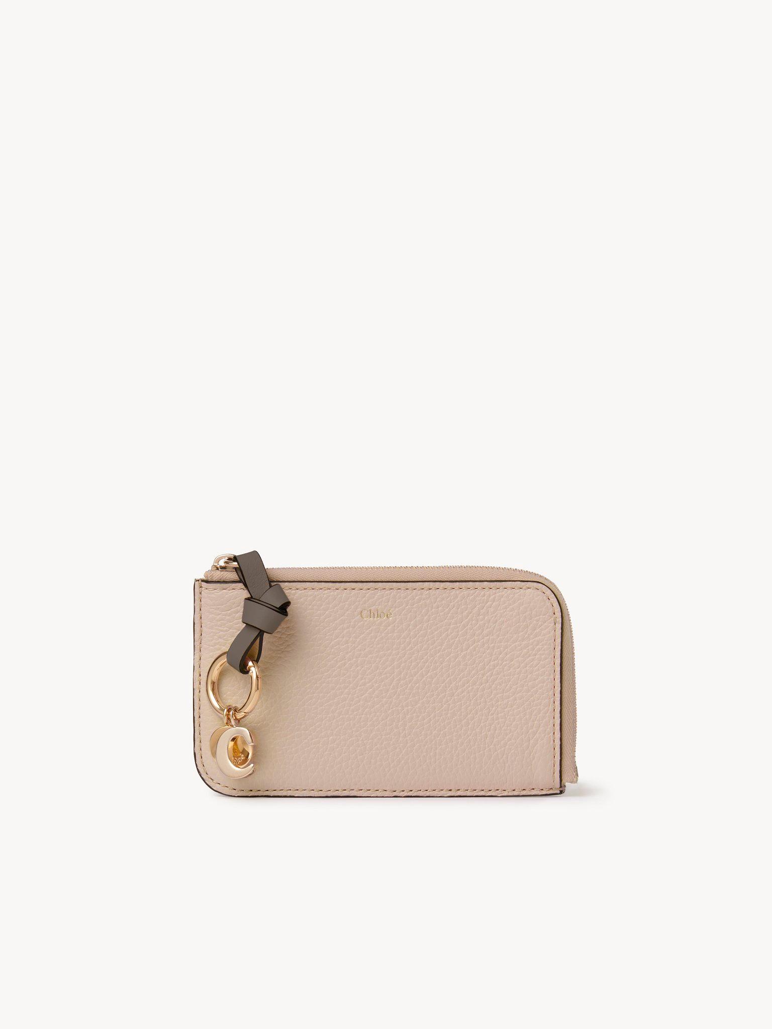 Alphabet wallet in grained leather Product Image