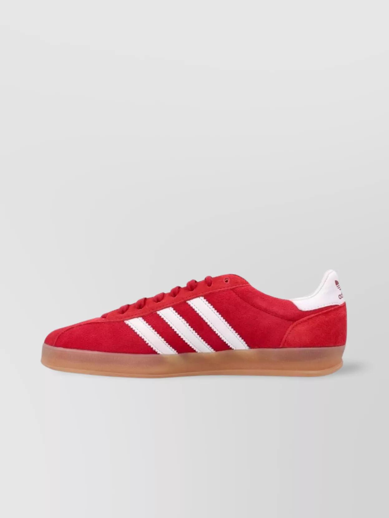 ADIDAS ORIGINALS Gazelle Suede Sneakers With Branded Heel In Red Product Image