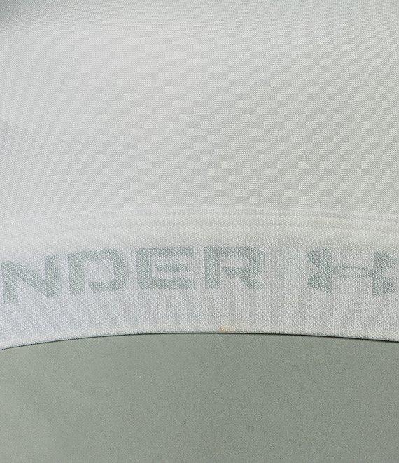 Under Armour Solid Double Layer HeatGear Scoop Neck Cross Back Sports Bra Product Image