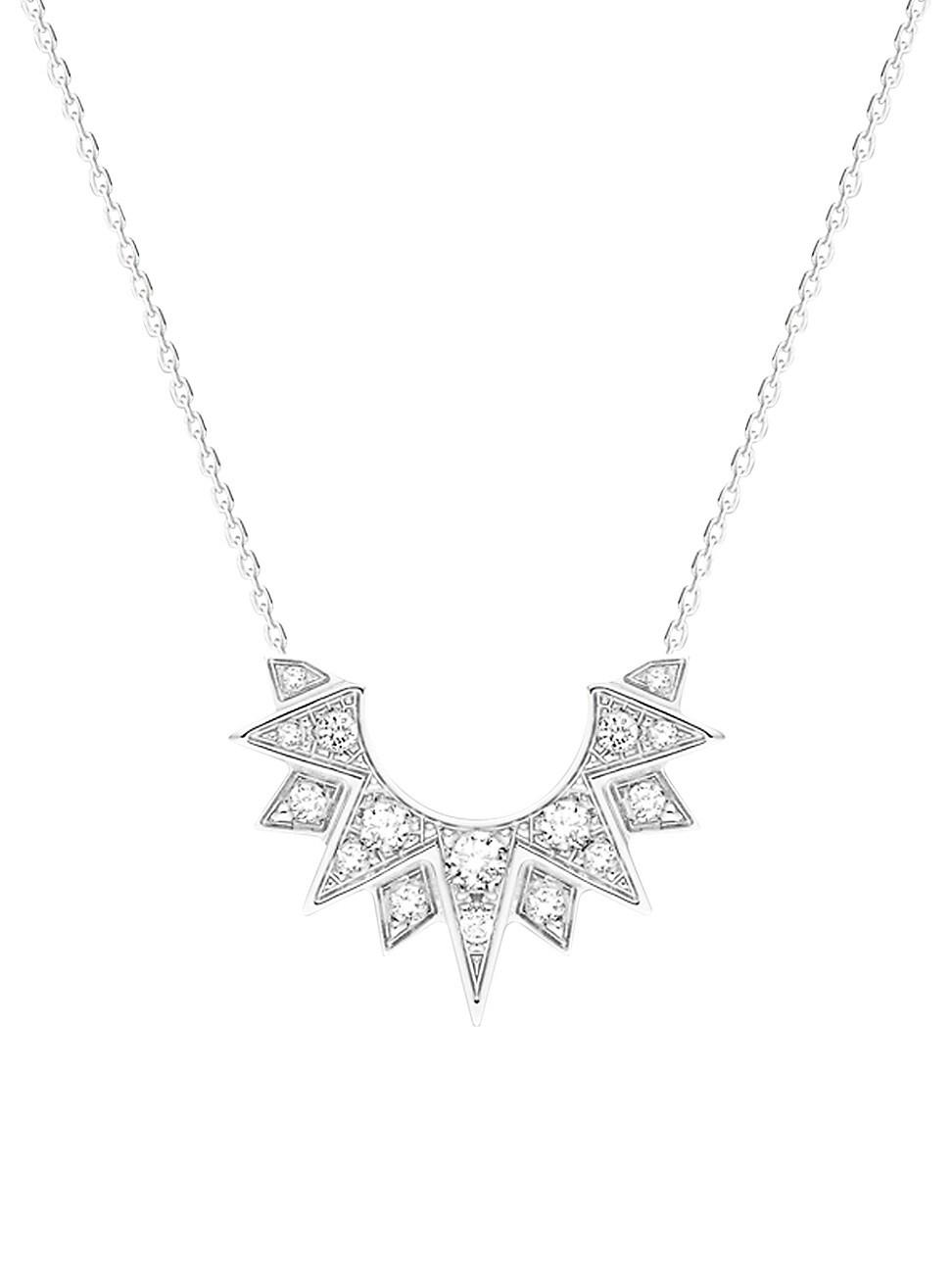 Womens Sunlight 18K White Gold & Diamond Pendant Necklace Product Image