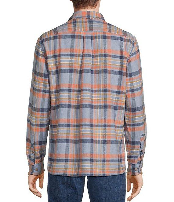Rowm Long Sleeve Medium Plaid Slub Button Front Woven Shirt Product Image