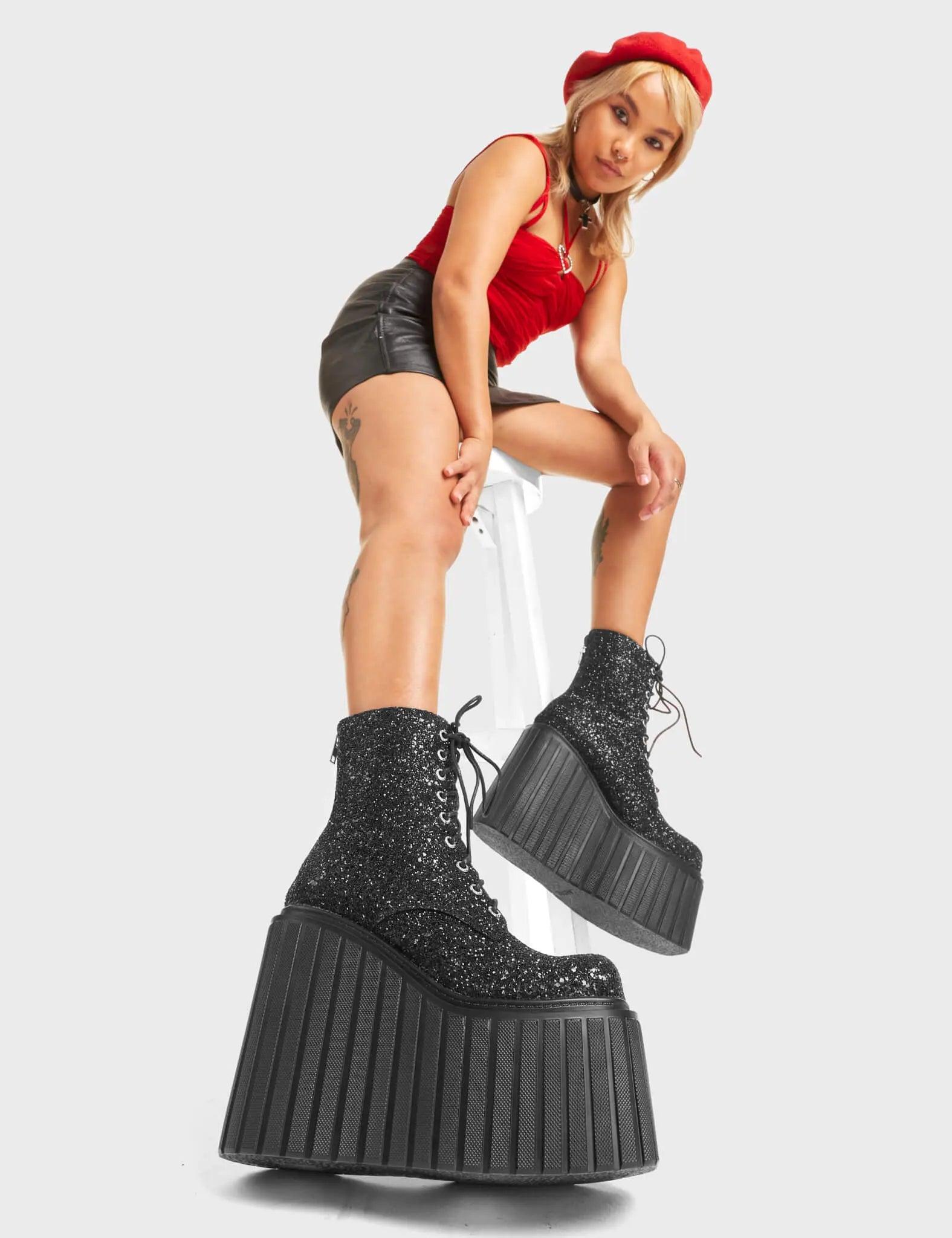 Cross Roads Chunky Creeper Platform Ankle Boots Product Image