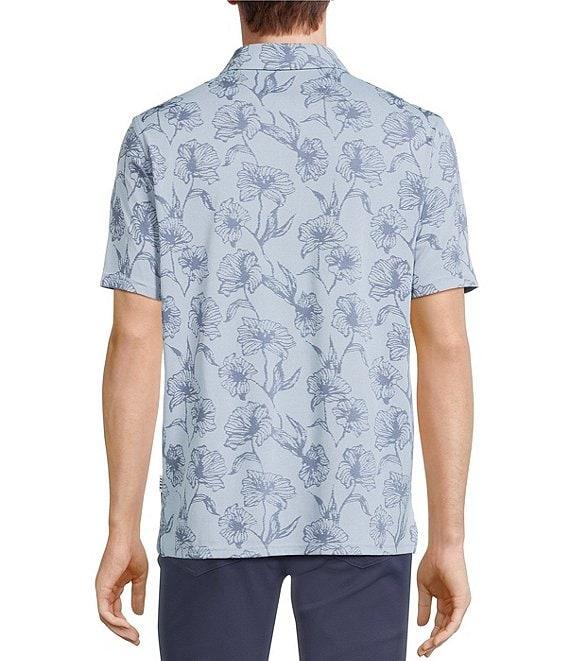 Rowm Rec & Relax Short Sleeve Floral Jacquard Polo Product Image