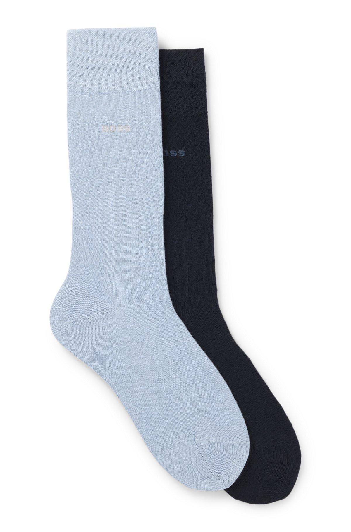 Two-pack of regular-length socks with logos Product Image