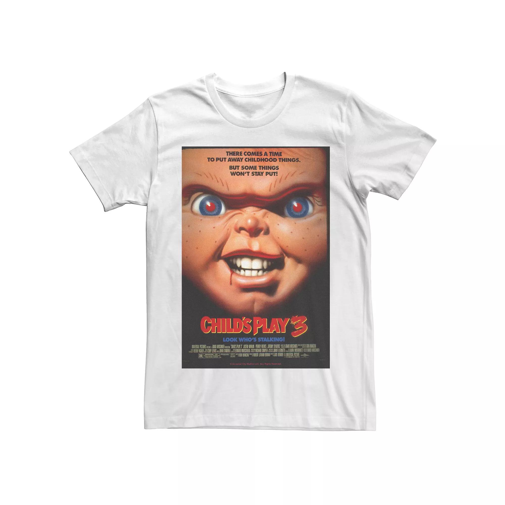 Men's Chucky Child's Play 3 Face Shot Logo Tee,  Product Image
