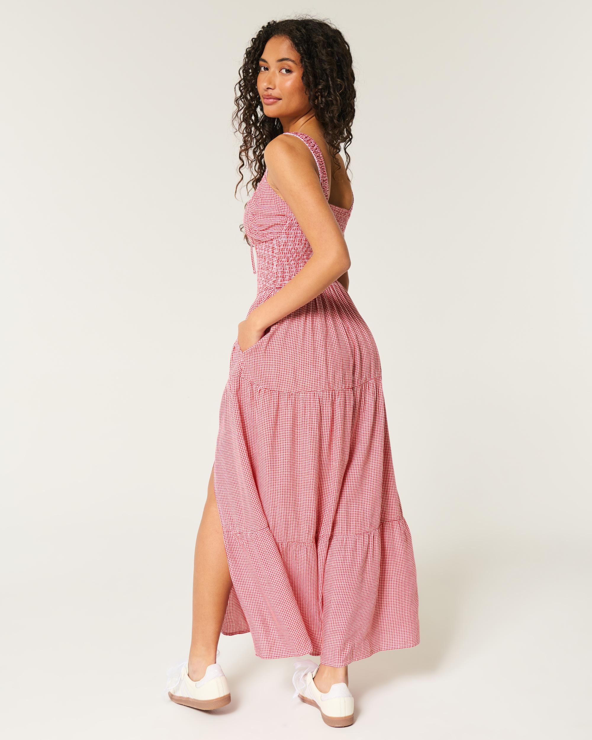Hollister Sofia Side-Smocked Maxi Dress Product Image