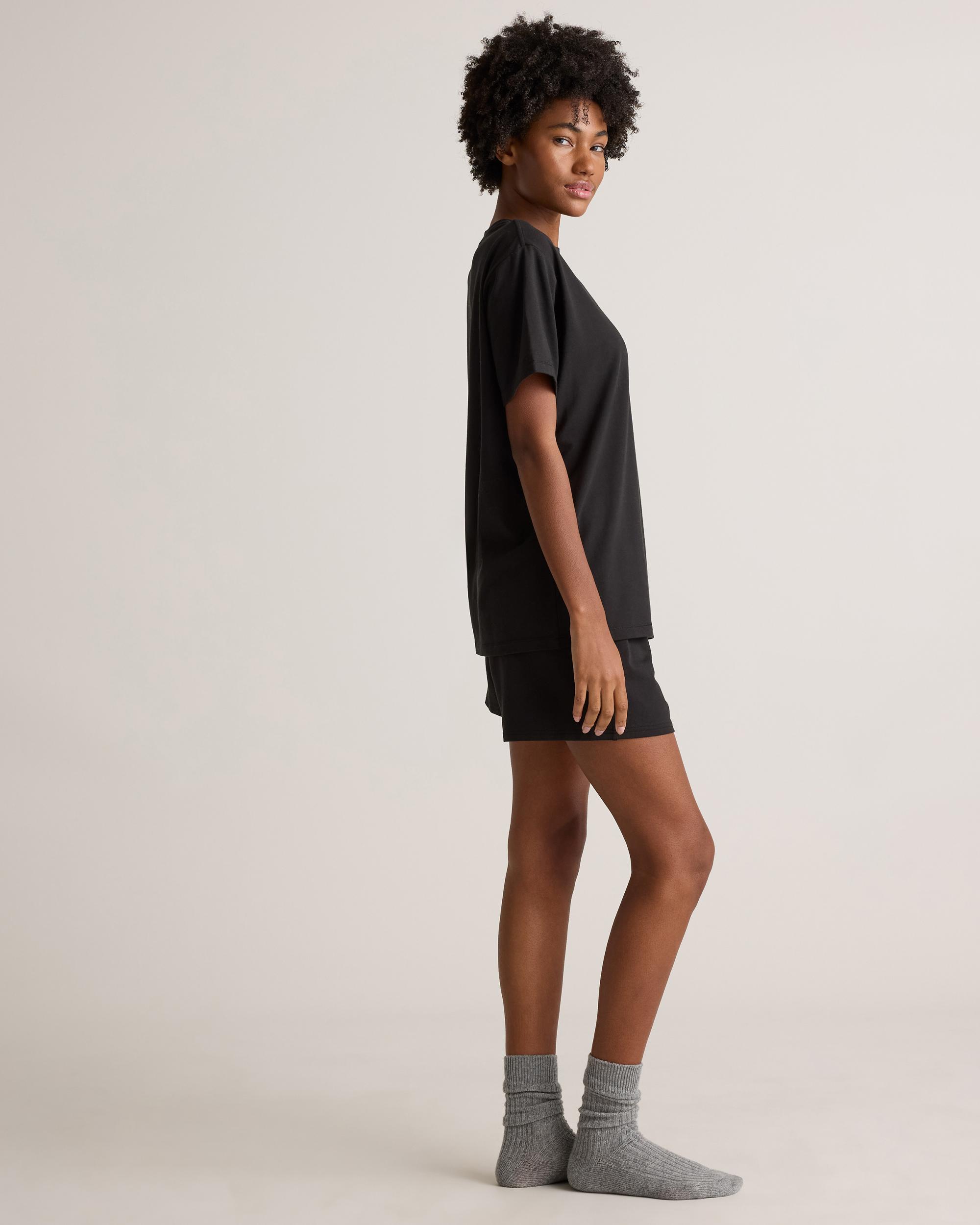 Quince | Women's Dream Lounge Oversized Short Sleeve Pajama Set Cotton Product Image