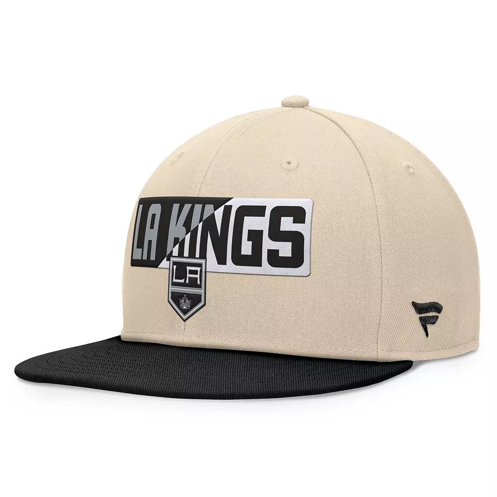 Men's Fanatics Cream/Black Los Angeles Kings Goalaso Snapback Hat, Kgs Beige Product Image