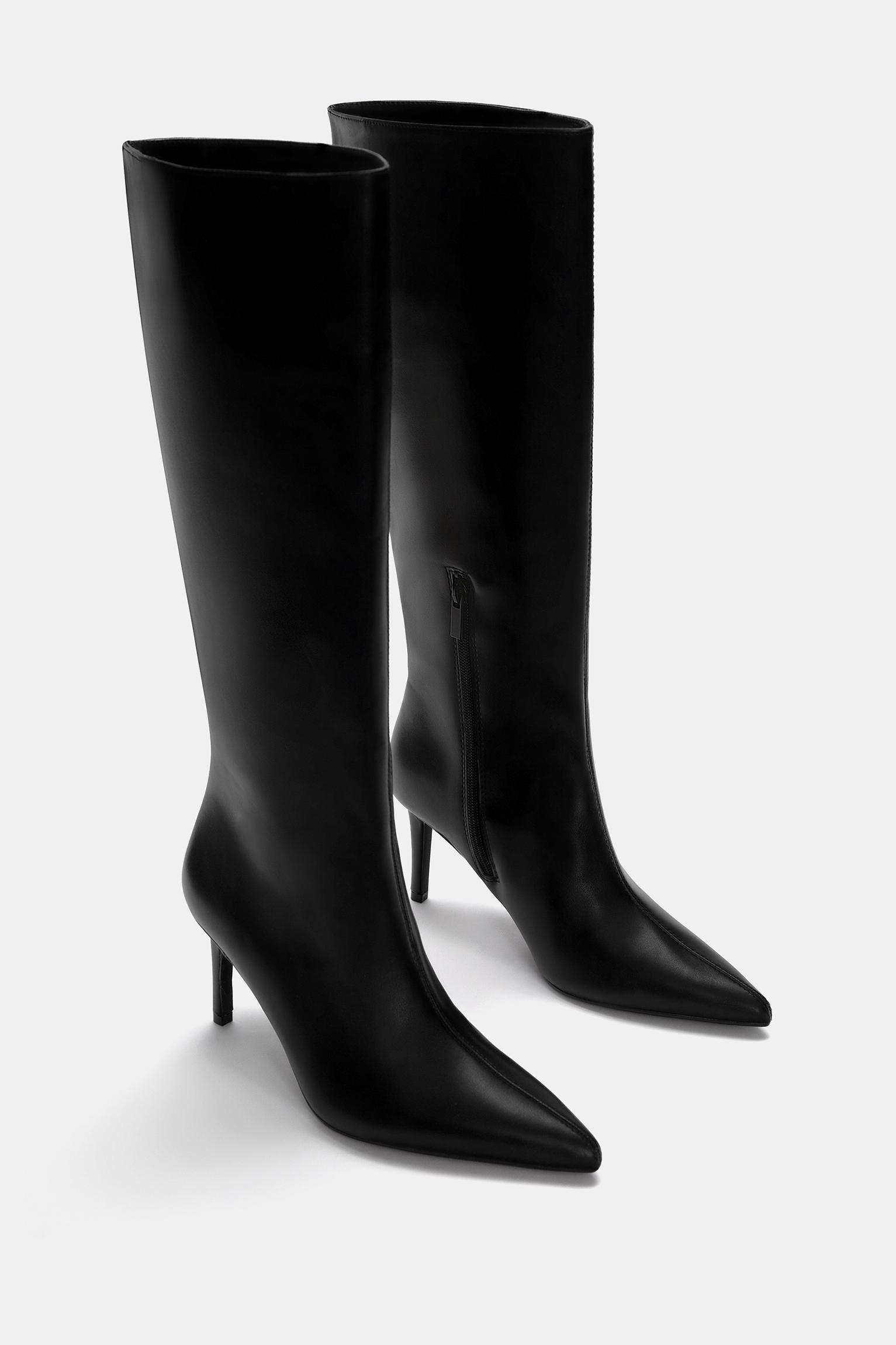 Stiletto heel knee-high boots Product Image
