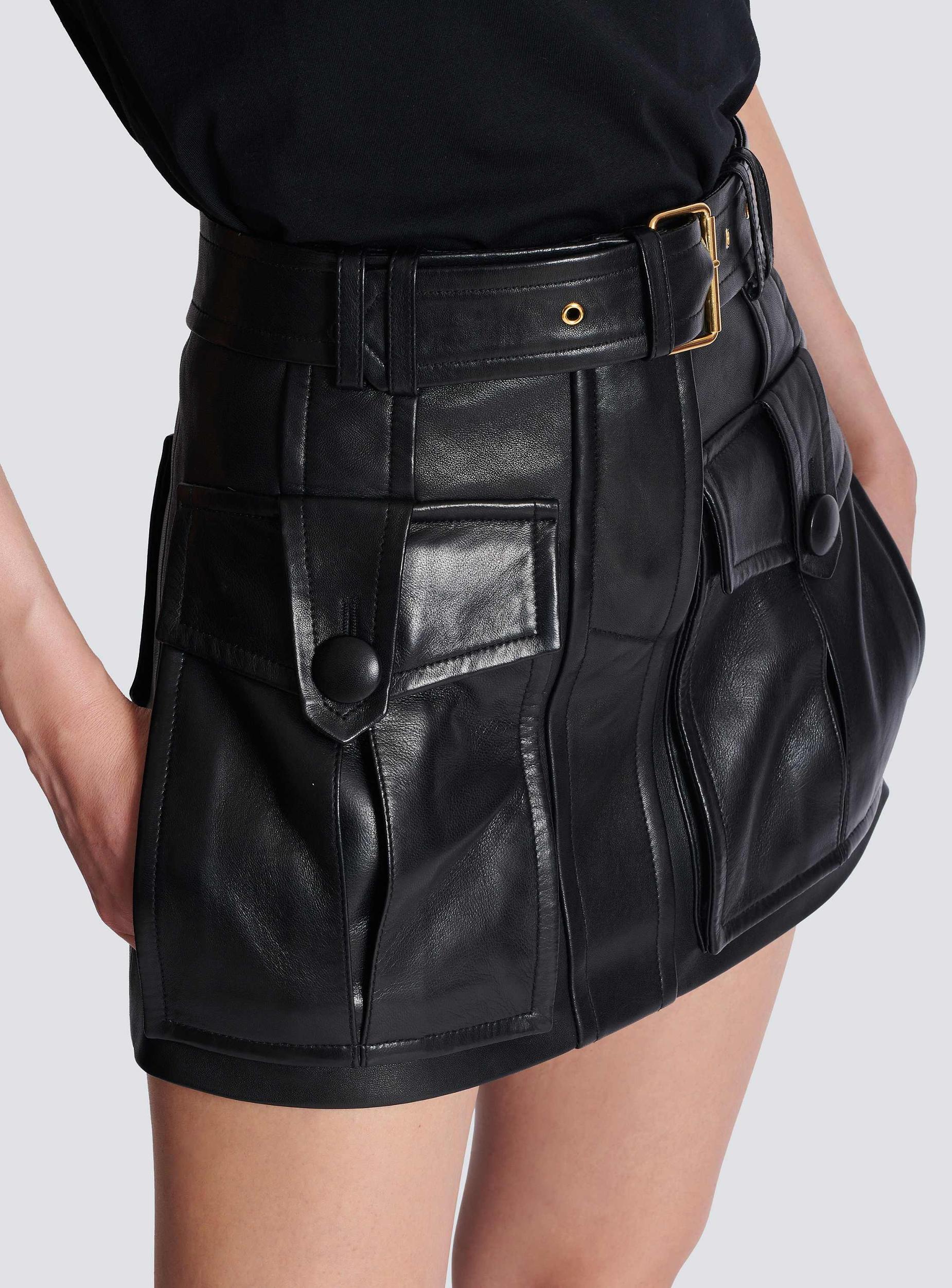 Short lambskin skirt Product Image