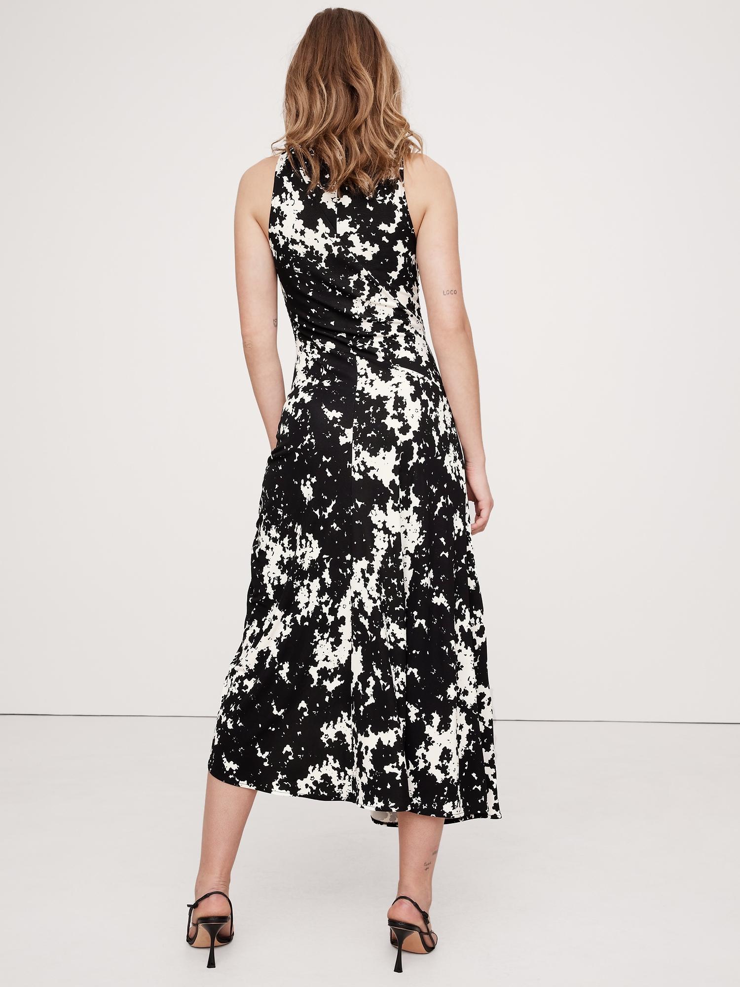 Jersey Knit Mock-Neck Maxi Dress Product Image