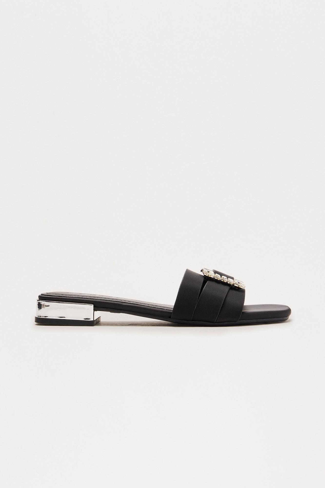 Karlos Jewel Slip On Sandals - Black Female Product Image