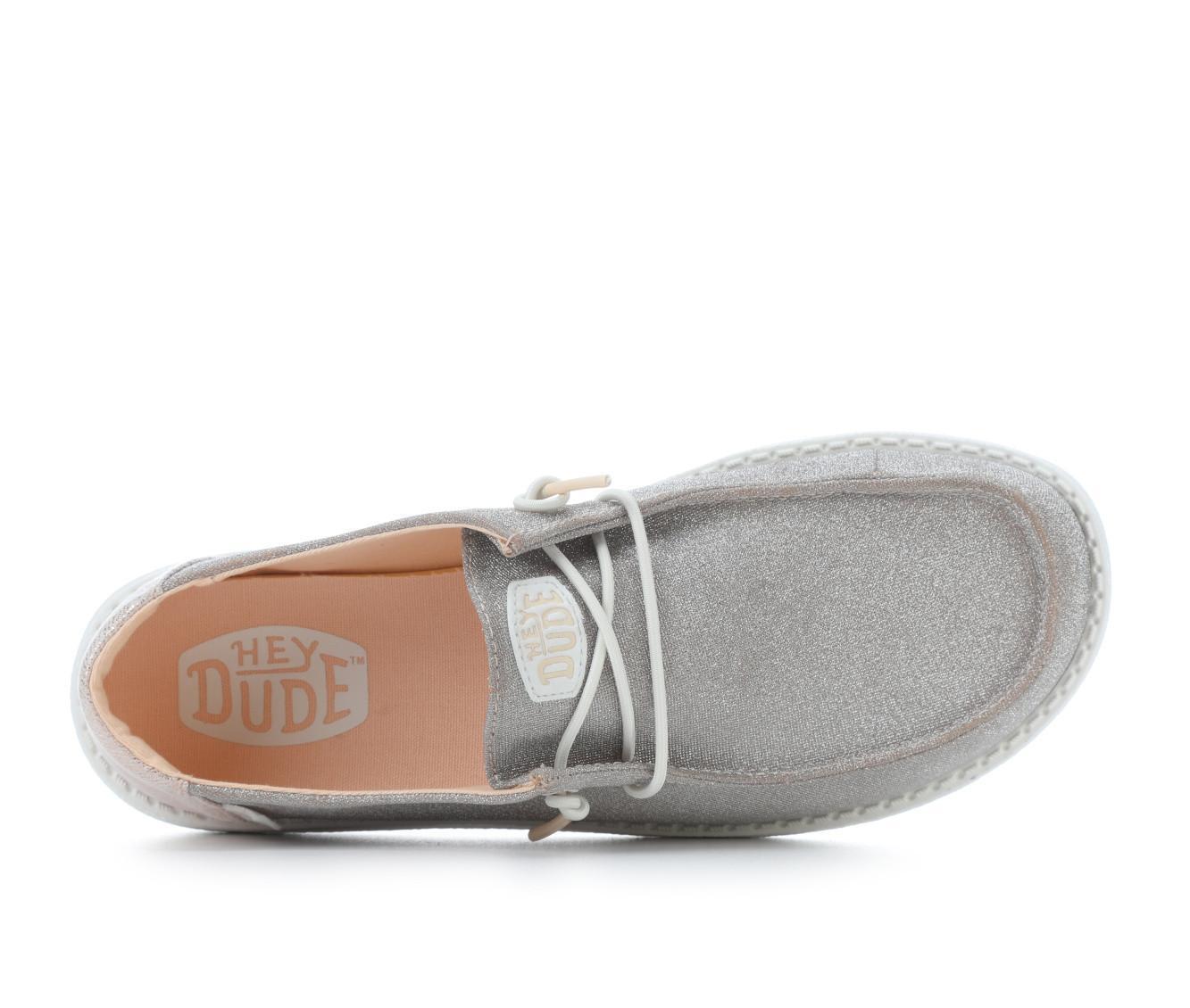 Women's HEYDUDE Wendy Metallic Sparkle Casual Shoes Product Image