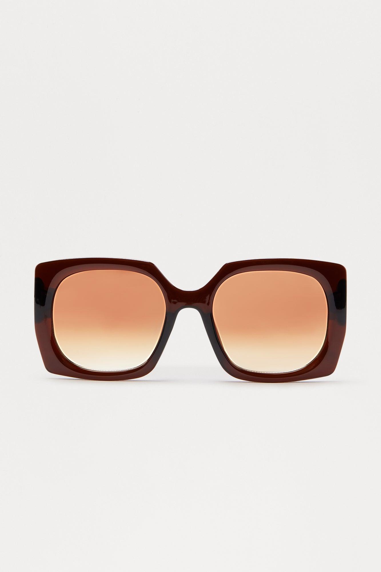 Daily Block Square Sunglasses - Brown Female Product Image