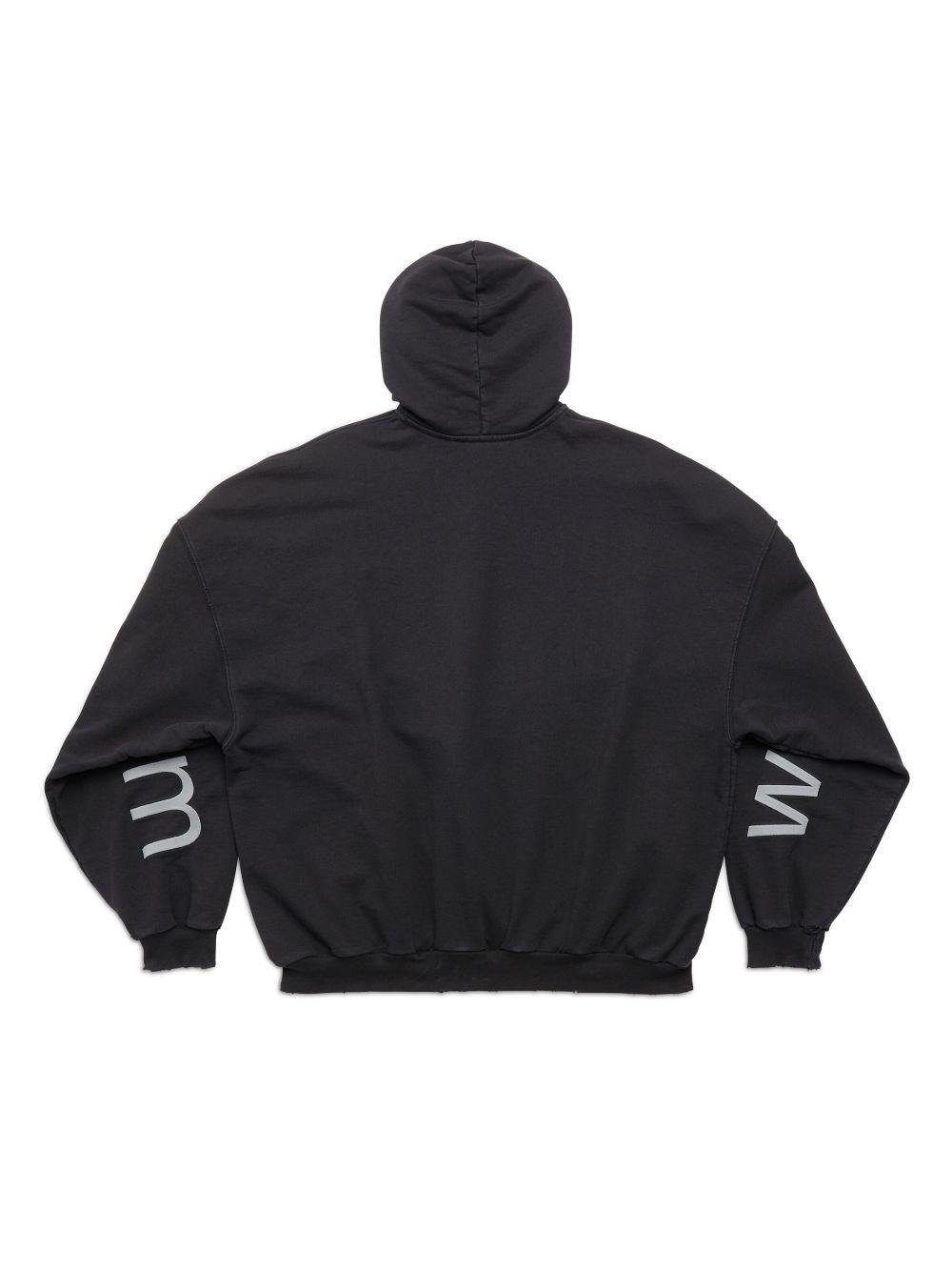 logo-print cotton hoodie Product Image