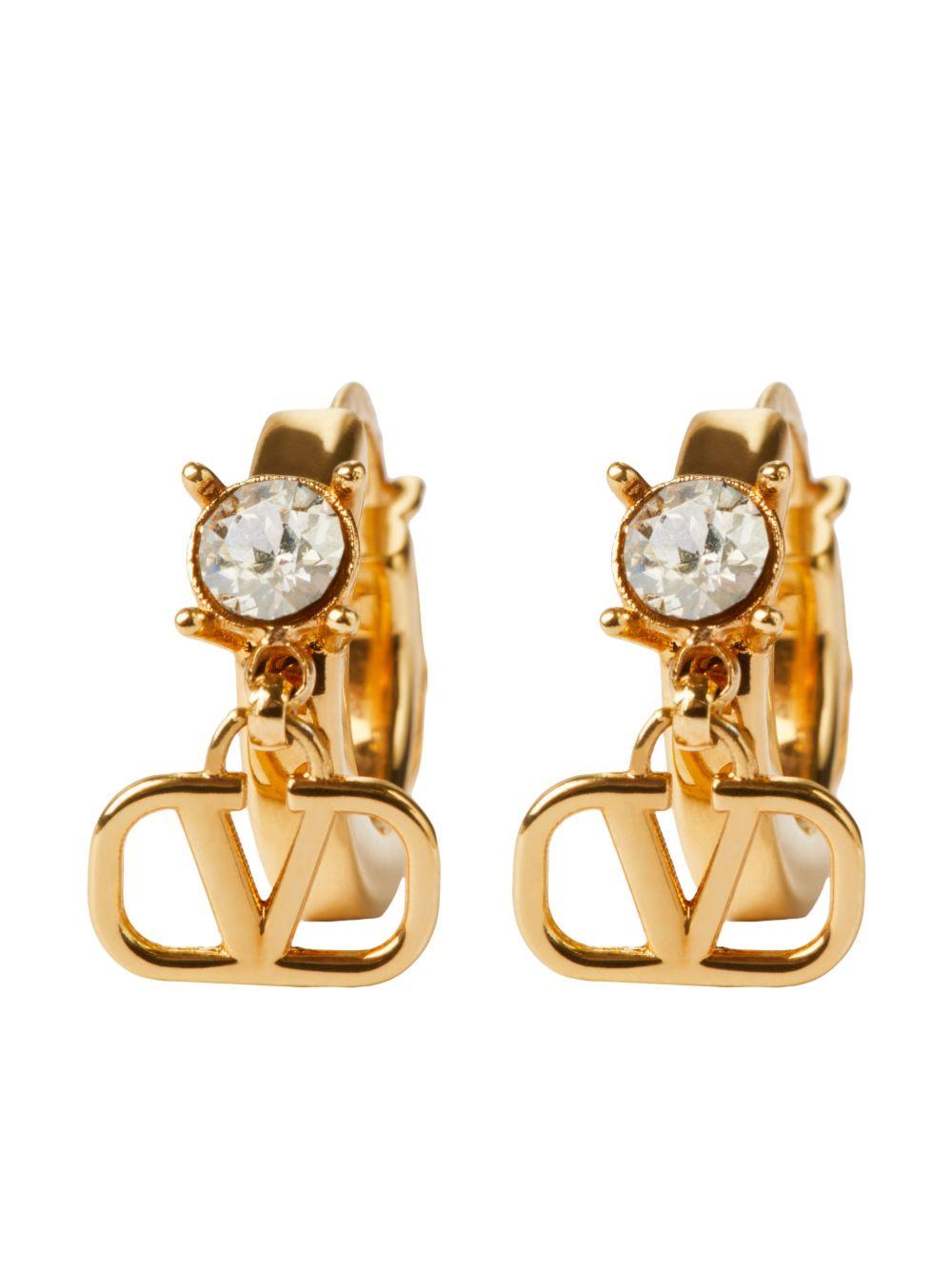 VLogo Signature crystal-embellished earrings Product Image