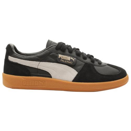 PUMA Mens PUMA Palermo Leather - Mens Shoes Gum/Black/Feather Grey Product Image