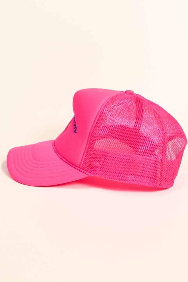 Mental Vacation Pink Trucker Hat FINAL SALE Product Image