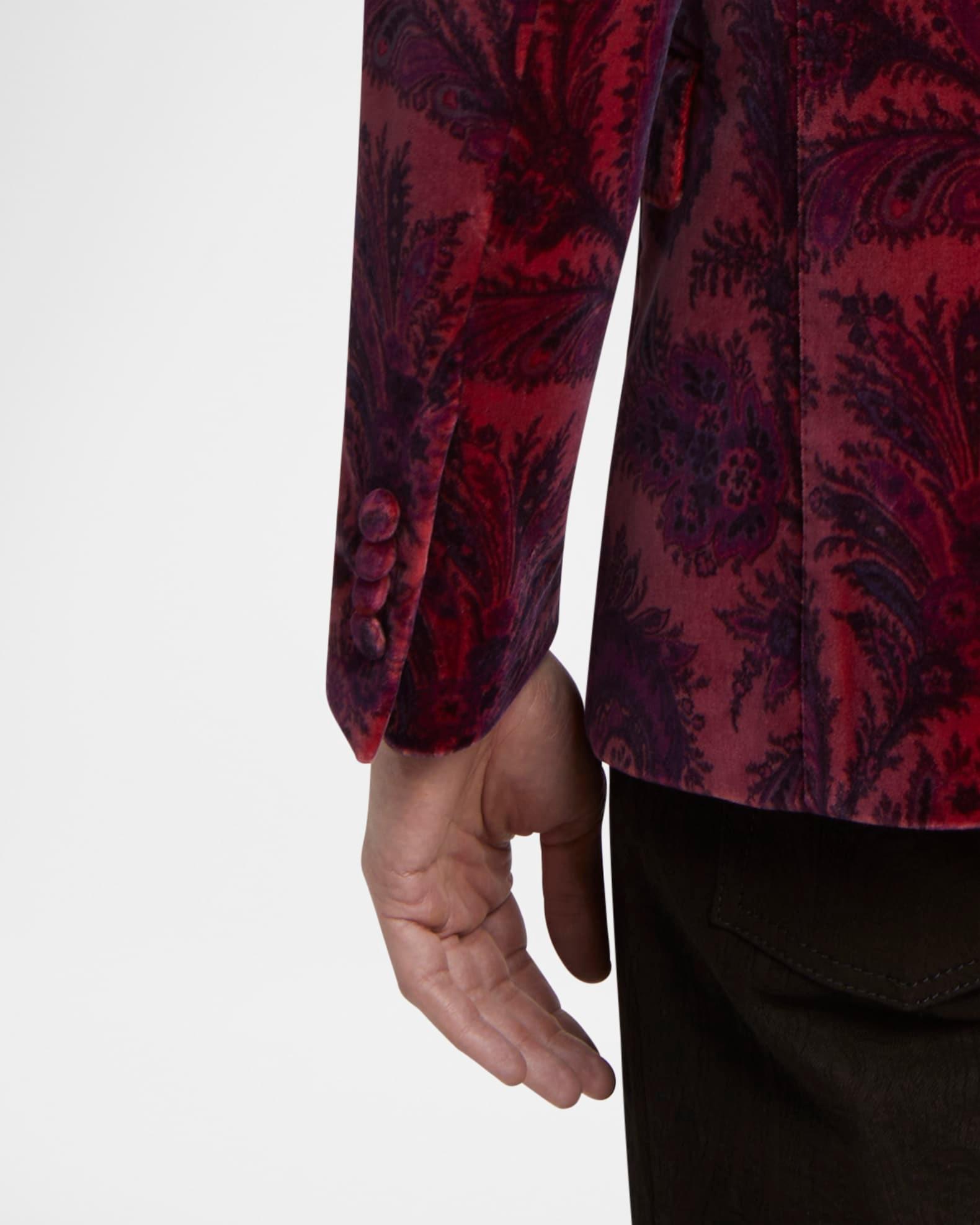 Men's Velvet Paisley Evening Jacket Product Image