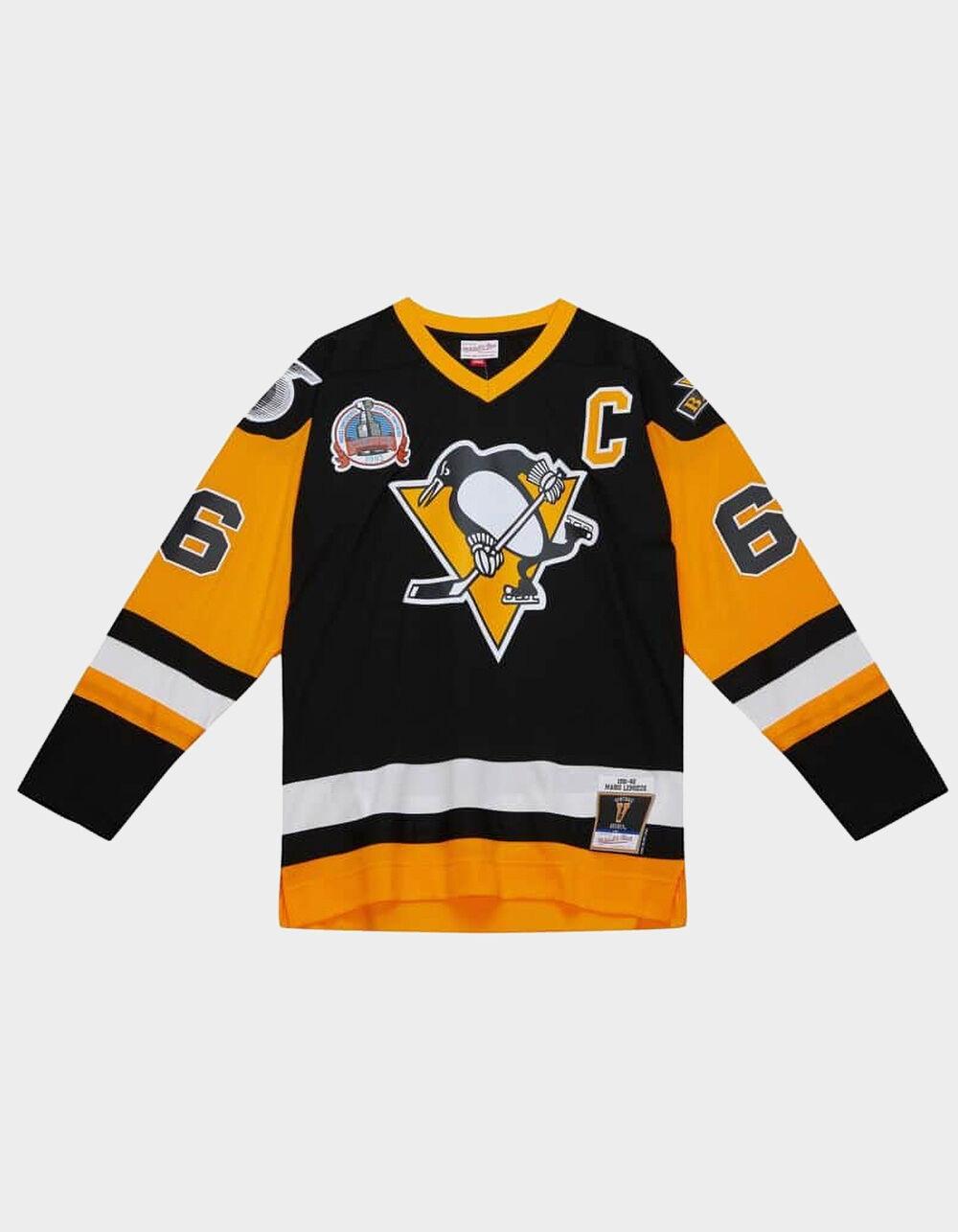 MITCHELL & NESS Blue Line Mario Lemieux Pittsburgh Penguins 1991 Mens Hockey Jersey - BLACK Product Image