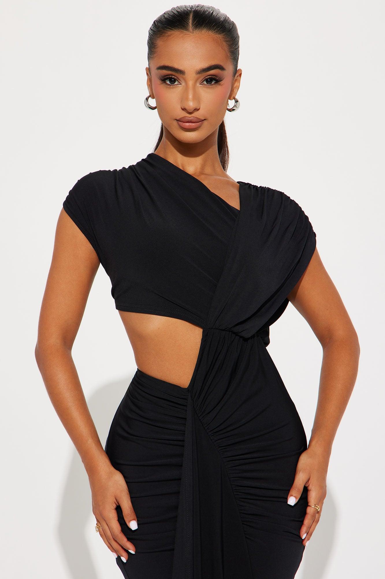 Aria Cut Out Maxi Dress - Black Product Image