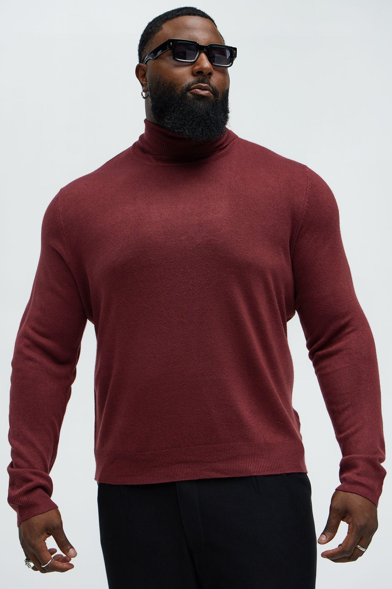 DeAngelo Turtleneck Sweater - Burgundy Male Product Image