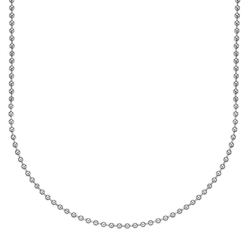 Mens LYNX Stainless Steel Bead Chain Necklace Product Image