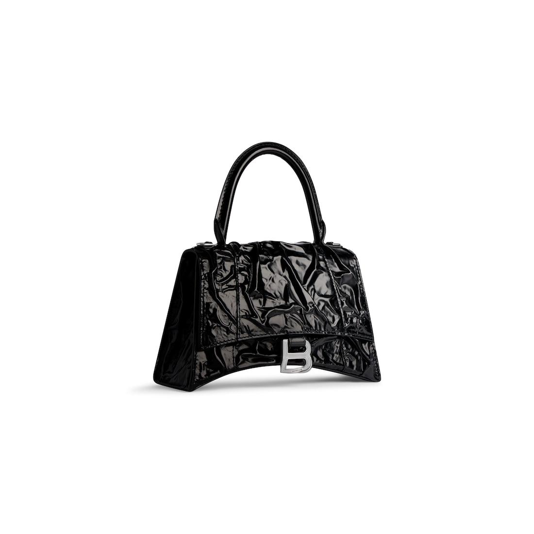 Women's Hourglass Handbag Small in Black Product Image