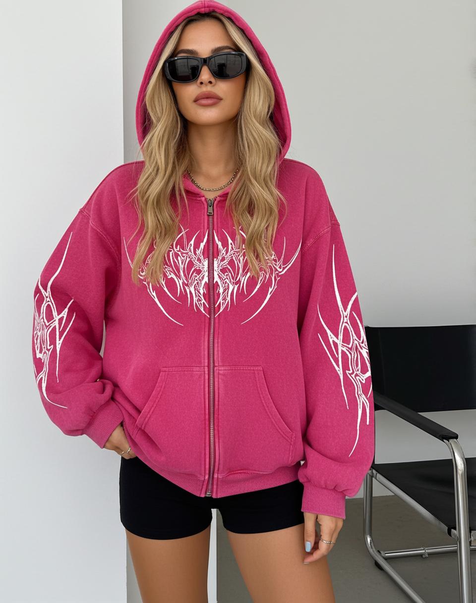 Sopula Retro Fly Rich 2019 Graphic Washed Pullover Hoodie Product Image