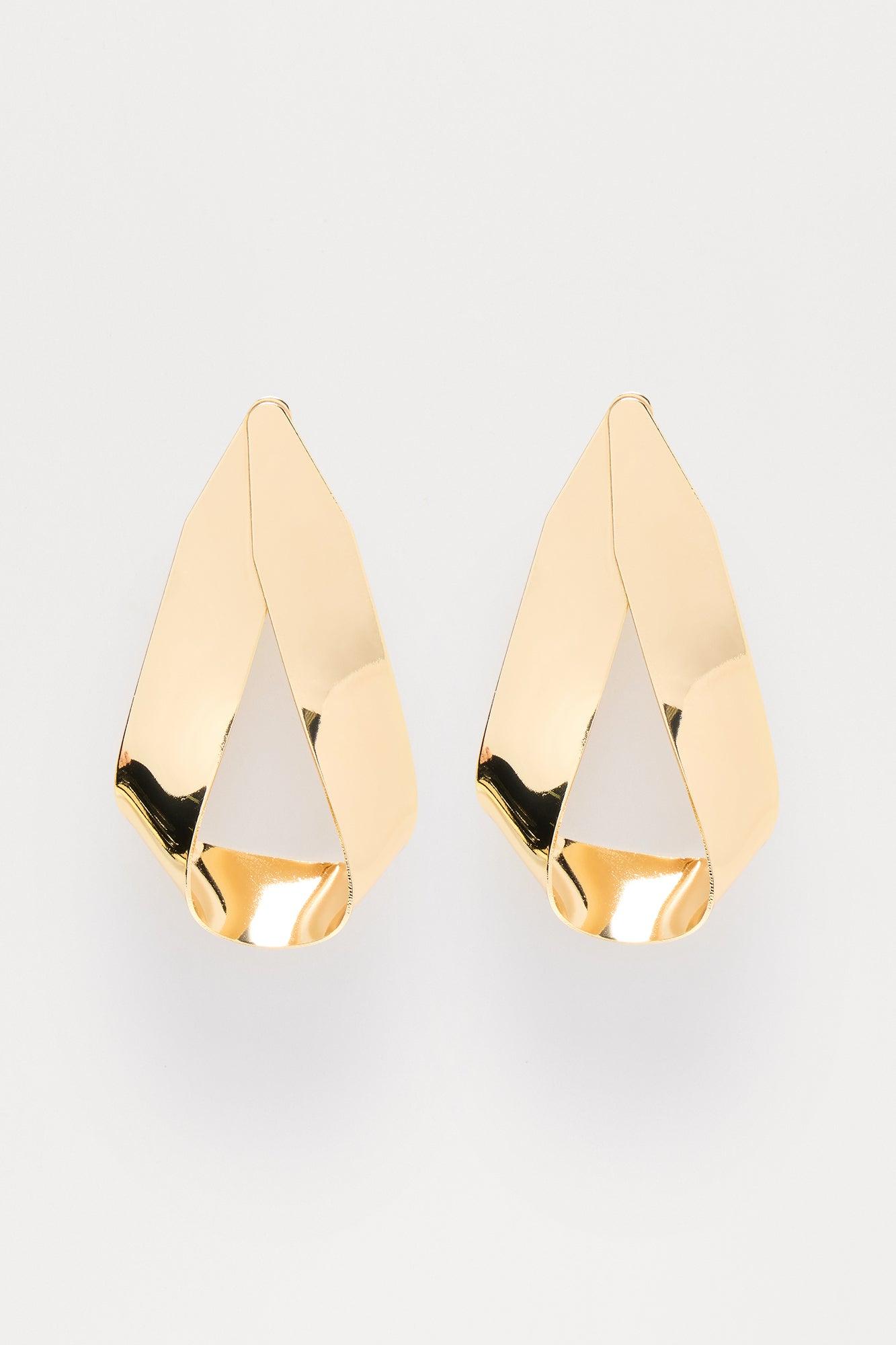 Night Out Loop Drop Earrings - Gold Female Product Image