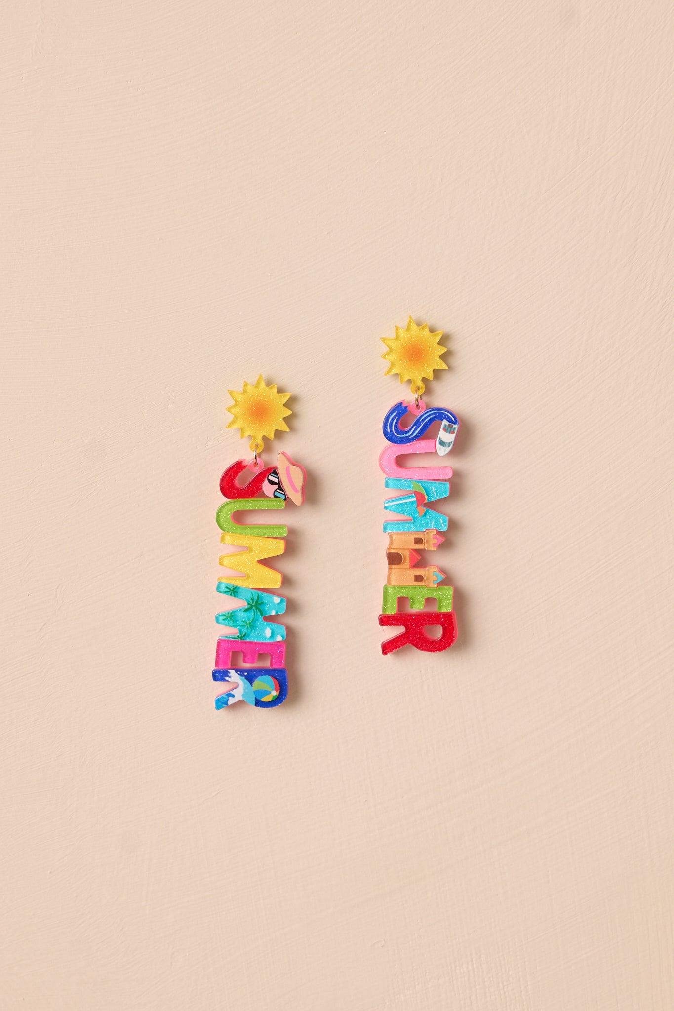 Off The Shore Multi Summer Drop Earrings Product Image