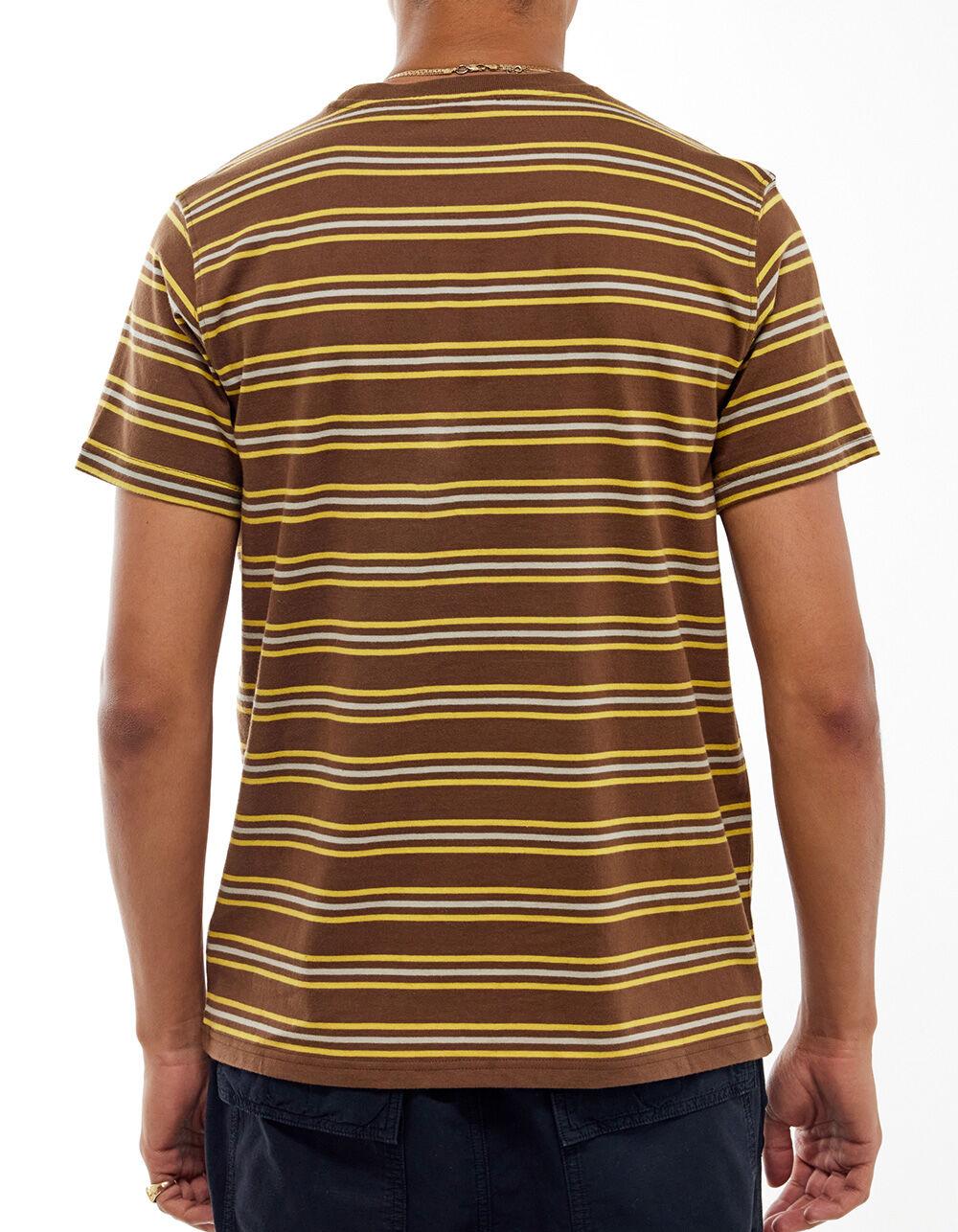 BDG Urban Outfitters Multi Stripe Mens Tee - BROWN Product Image