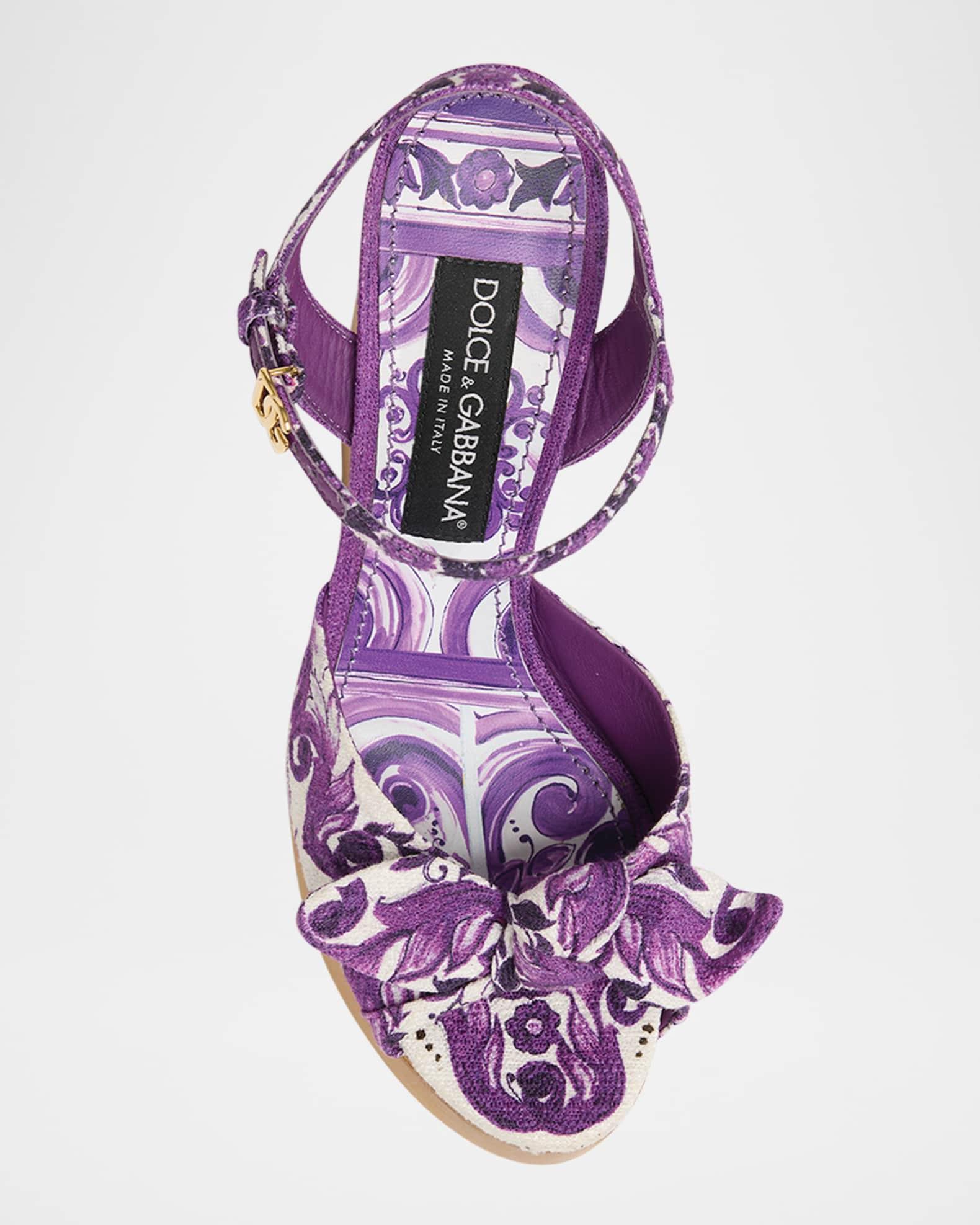 Maiolica Printed Knot Platform Sandals Product Image