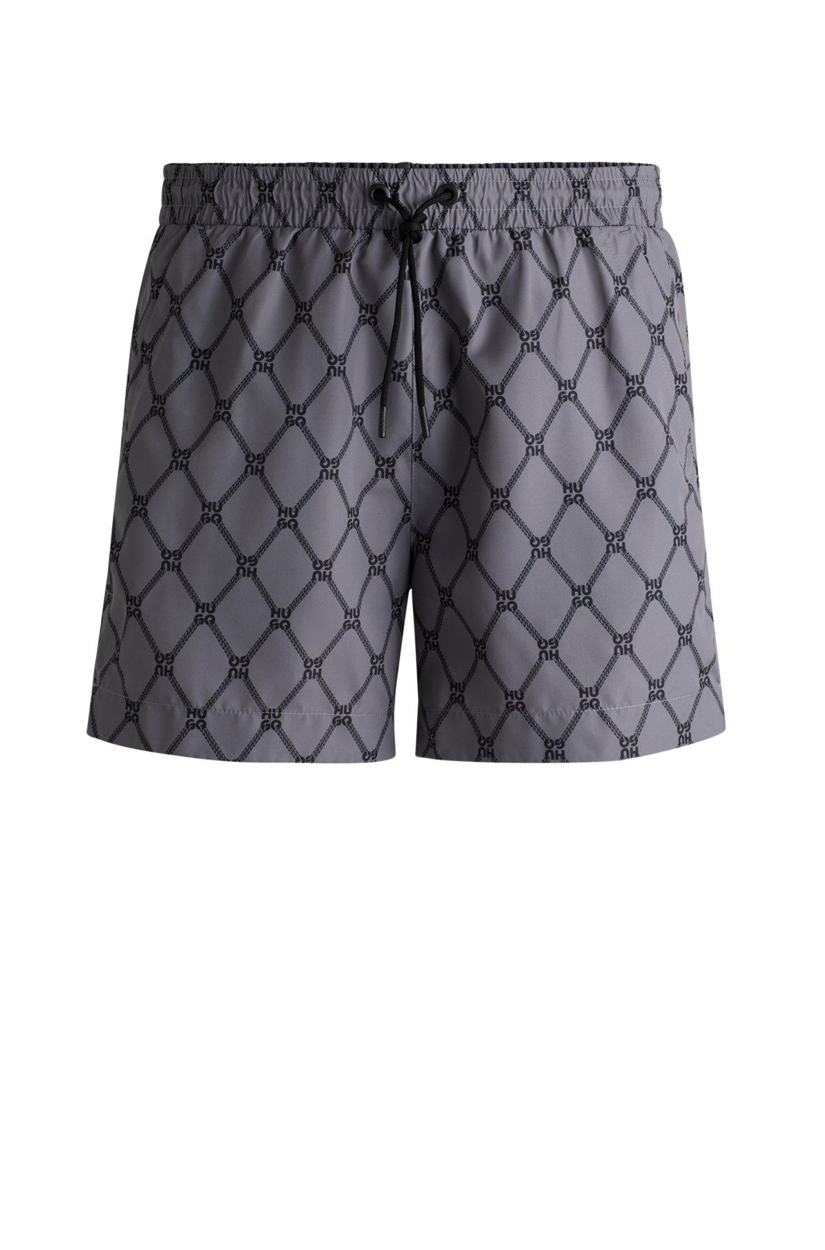 Swim shorts with stacked-logo print Product Image