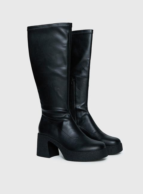 Westcott Knee High Boots Black Product Image