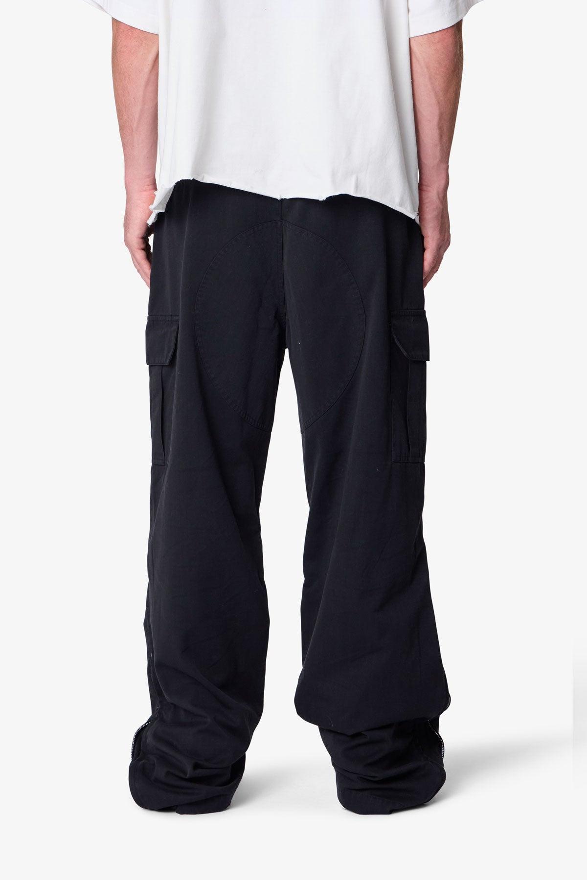 Ripstop Side Zip Cargo Pants - Black Product Image
