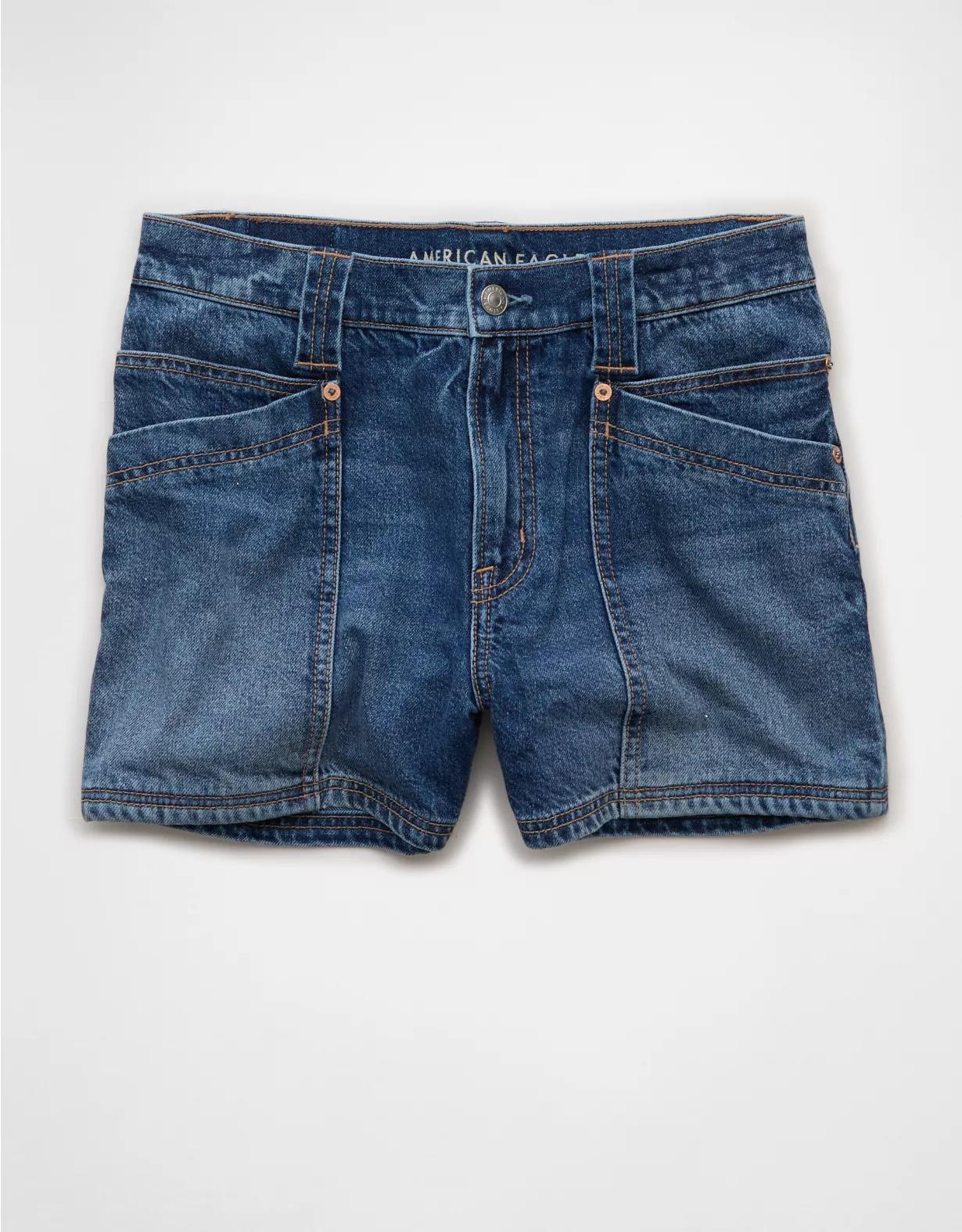 AE Strigid Super High-Waisted Relaxed Denim Utility Short Product Image