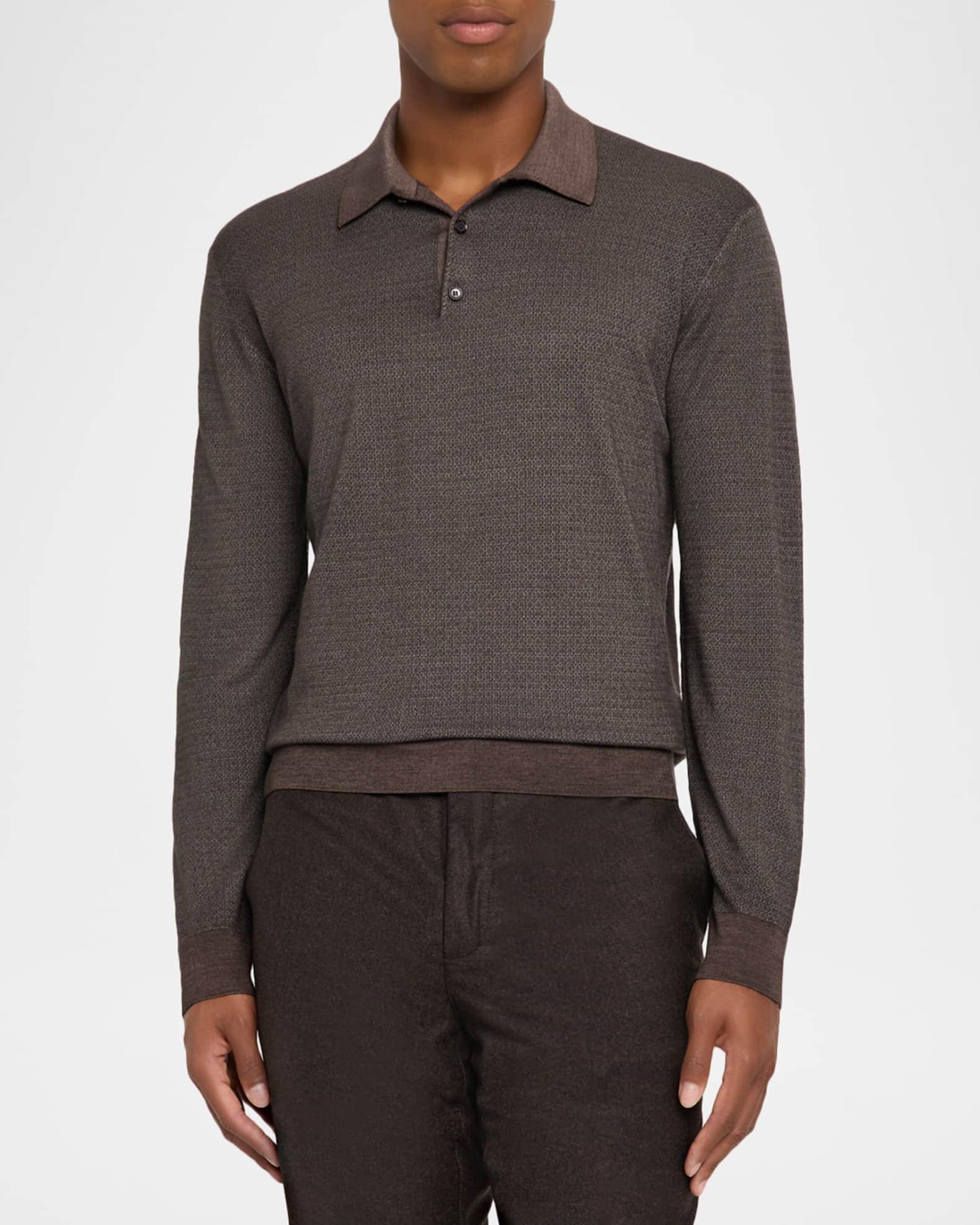 Men's Jacaranda Long-Sleeve Polo Shirt Product Image