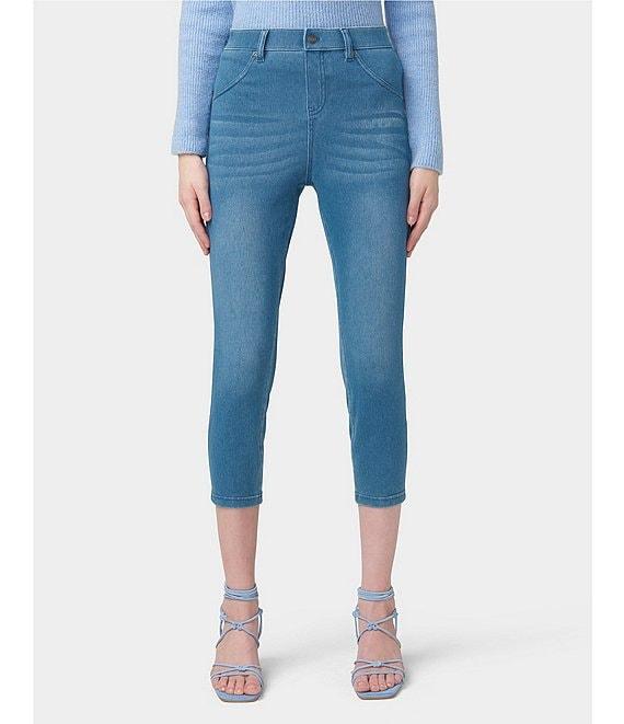 HUE Hi-Rise Ultra Soft Denim Capri Leggings Product Image