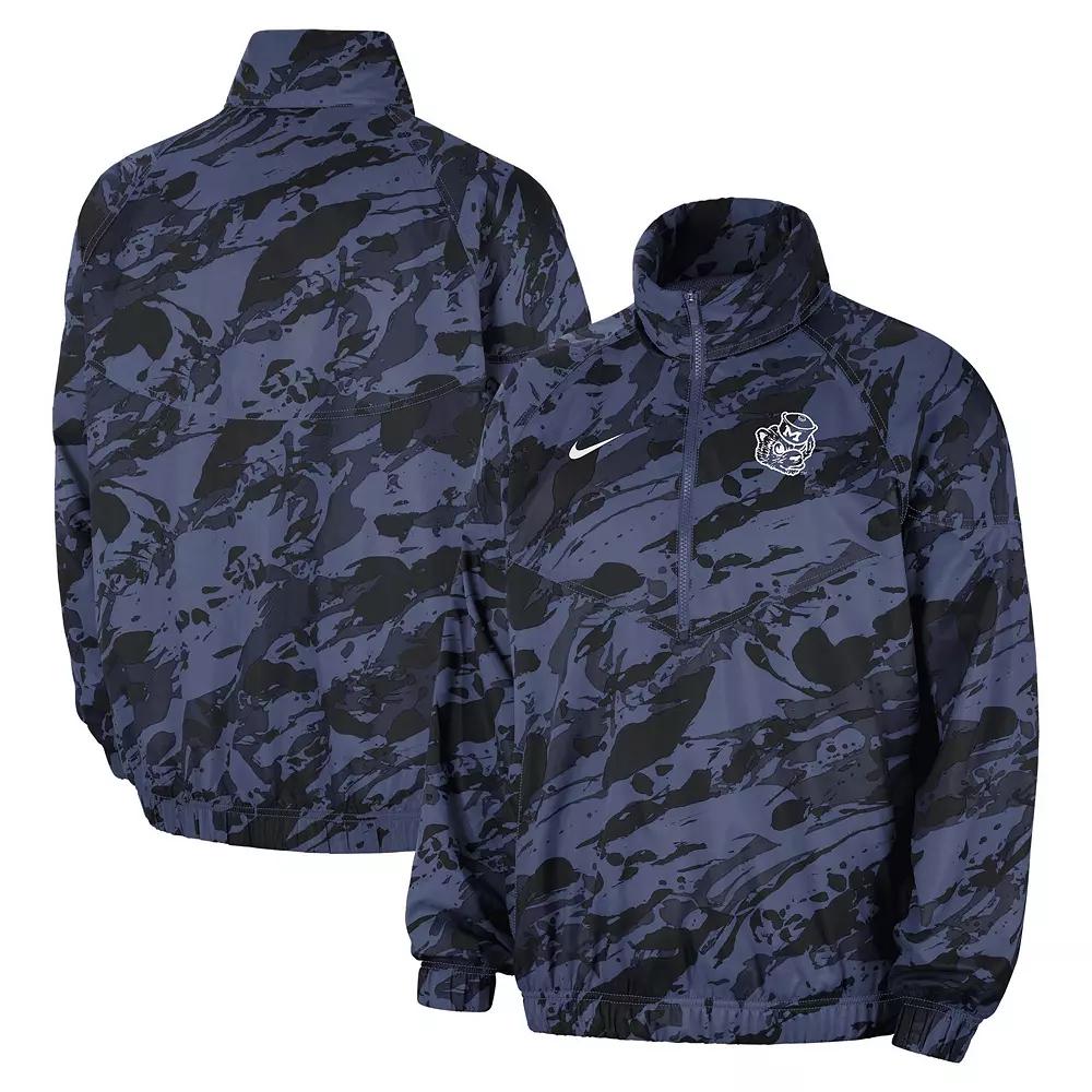 Men's Nike Navy Michigan Wolverines Anorak Half-Zip Jacket, Size: Medium, Blue Product Image