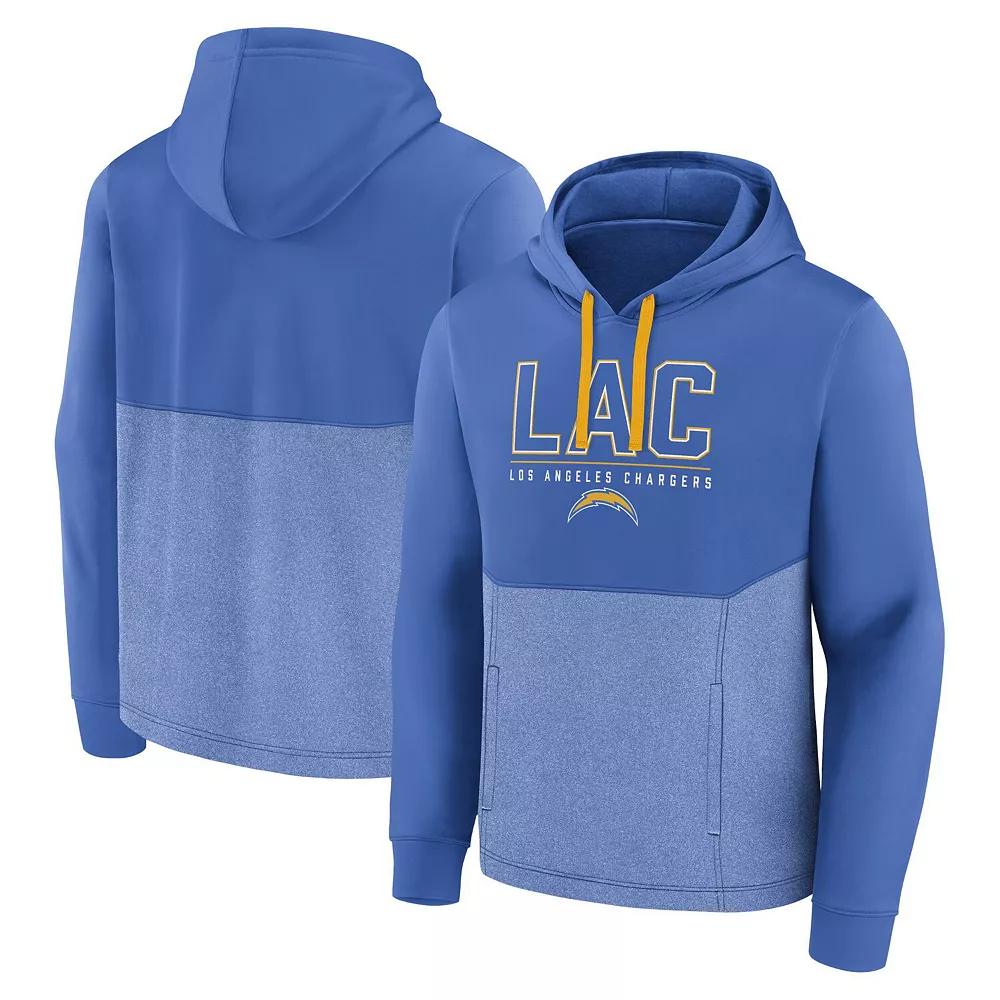 Men's Fanatics Branded  Powder Blue Los Angeles Chargers Successful Tri-Blend Pullover Hoodie, Size: 5XL, Light Product Image