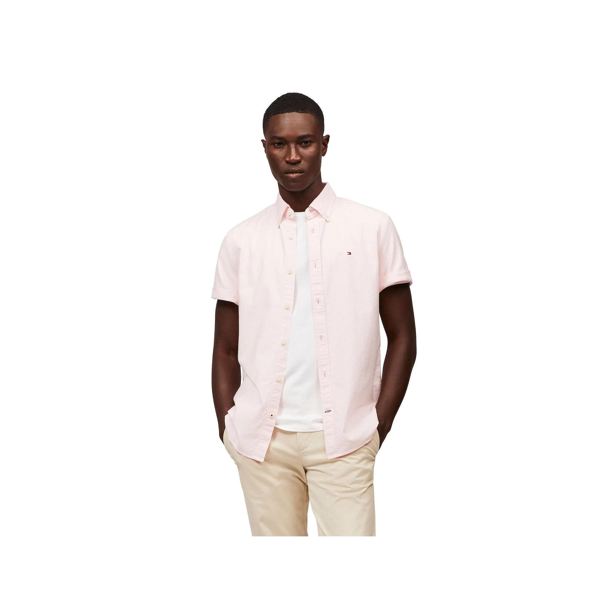 Men's Tommy Hilfiger Short Sleeve Original Stretch Oxford Shirt,  Product Image