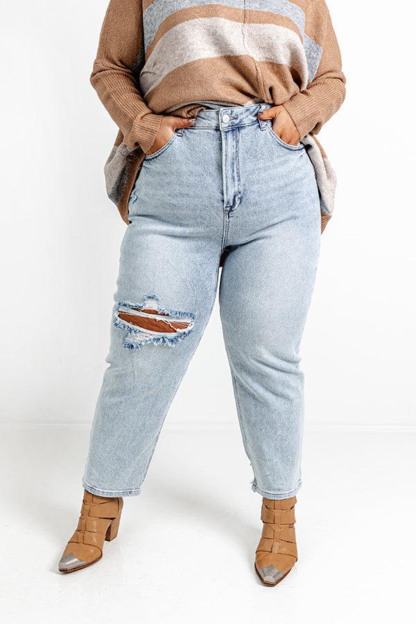 Risen The Bolt High Waist Jean in Light Wash Curves Product Image