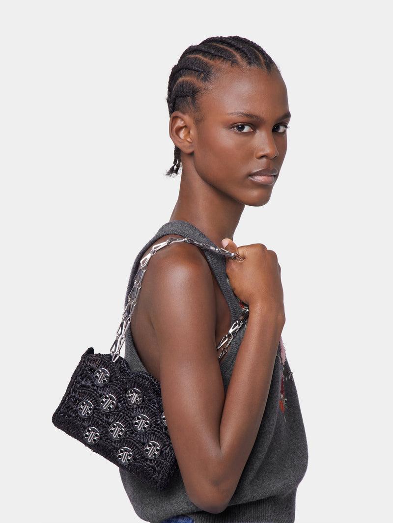 1969 BLACK NANO BAG IN RAFFIA Product Image