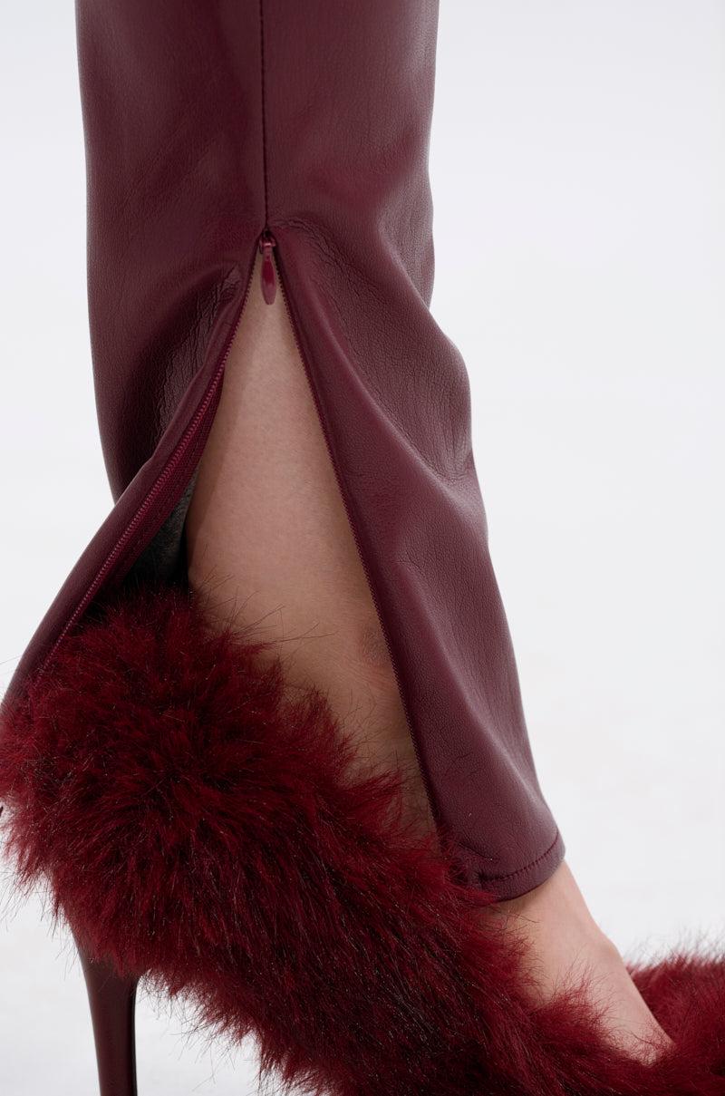 FIRE SQUAD BURGUNDY LEGGING Product Image