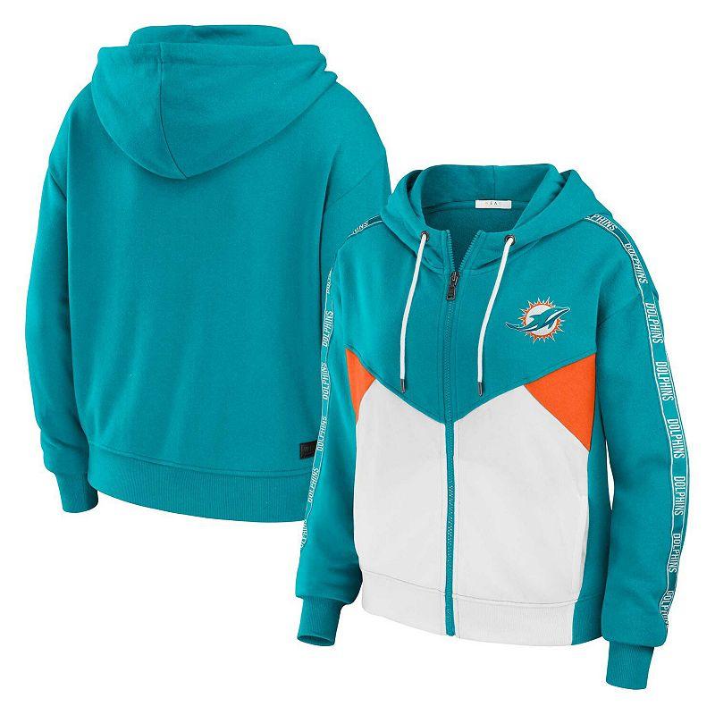 Women's WEAR by Erin Andrews Aqua/White Miami Dolphins Plus  Product Image